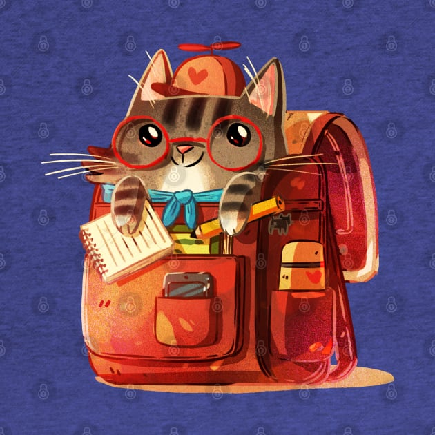 Cat Backpack by Extra Ordinary Comics